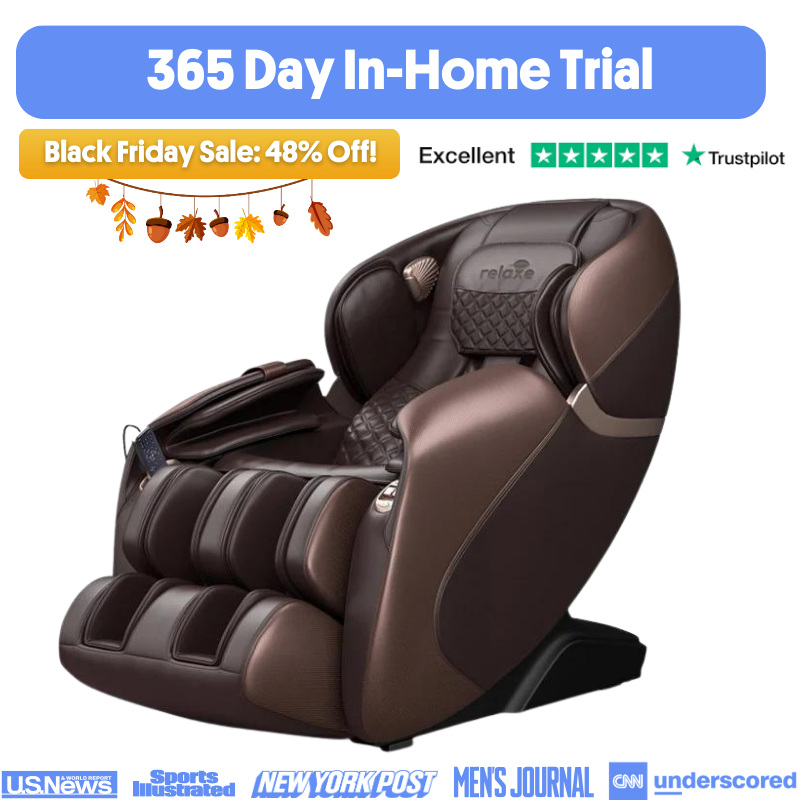 Relaxe Zero-Gravity Shiatsu Massage Chair With Heating (SL-Track)