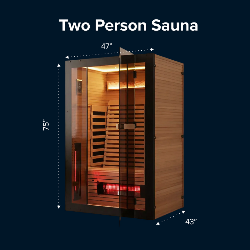 Relaxe Caldera™ Full Spectrum Infrared Sauna With Red Light Therapy Panel