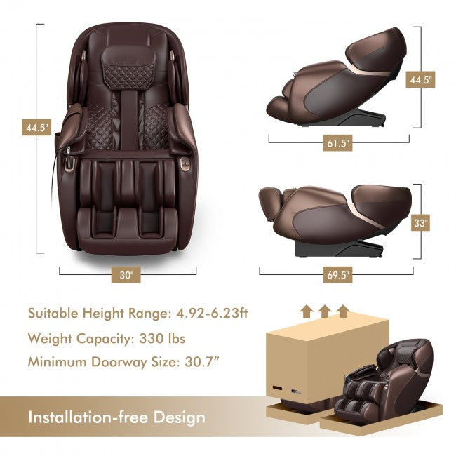 Relaxe Zero-Gravity Shiatsu Massage Chair With Heating (SL-Track)